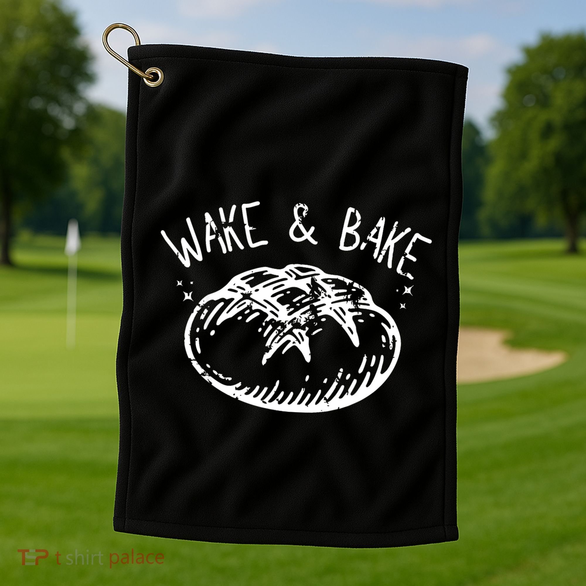 Bread Baking Disegn Sourdough Starter Wake And Bake Golf Towel