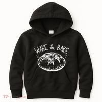 Bread Baking Disegn Sourdough Starter Wake And Bake Kids Hoodie thumb 0