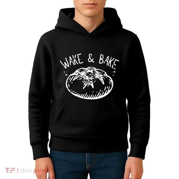 Bread Baking Disegn Sourdough Starter Wake And Bake Kids Hoodie