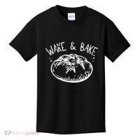 Bread Baking Disegn Sourdough Starter Wake And Bake Kids T-Shirt thumb 0