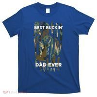 Best Buckin Dad Ever Usa Camouflage Deer Hunting Fathers Day Gift T-Shirt thumb 0