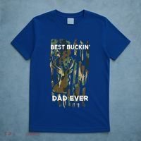 Best Buckin Dad Ever Usa Camouflage Deer Hunting Fathers Day Gift T-Shirt thumb 5