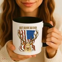 Best Buckin Dad Ever Funny Deer Father’S Day Hunting Dad Gift Coffee Mug thumb 3
