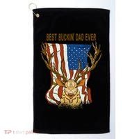 Best Buckin Dad Ever Funny Deer Father’S Day Hunting Dad Gift Golf Towel thumb 0