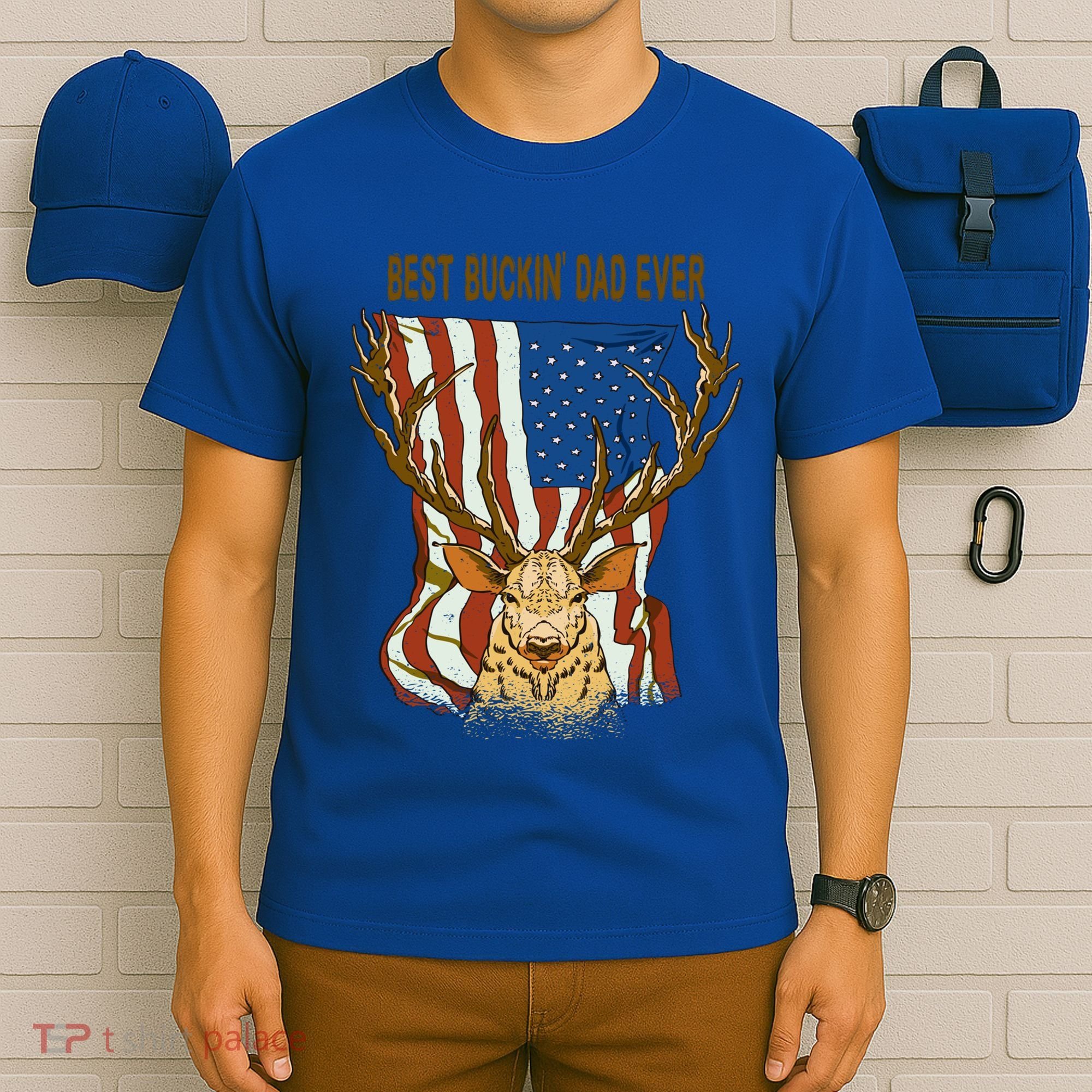 Best Buckin Dad Ever Funny Deer Father’S Day Hunting Dad Gift T-Shirt