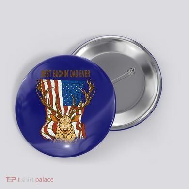 Best Buckin Dad Ever Funny Deer Father’S Day Hunting Dad Gift Button