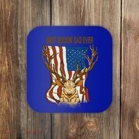 Best Buckin Dad Ever Funny Deer Father’S Day Hunting Dad Gift Coaster thumb 0