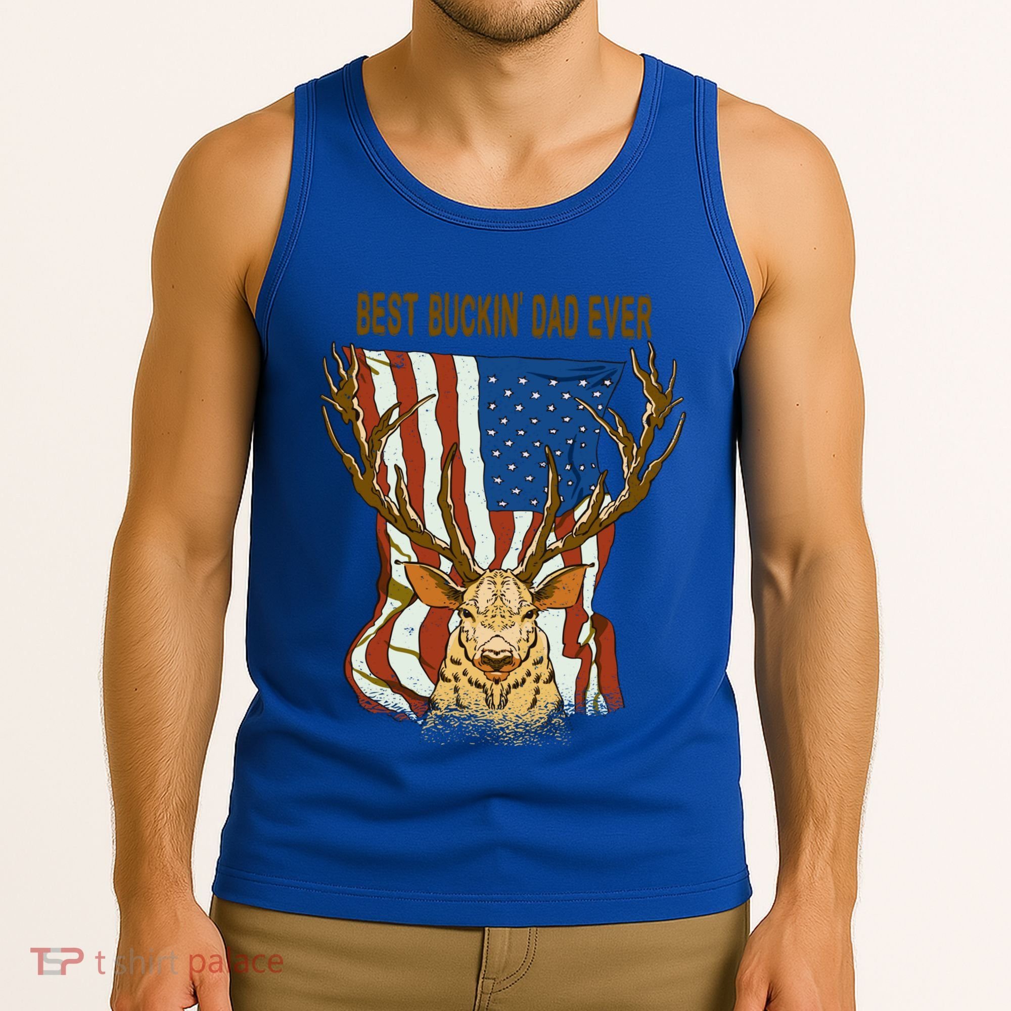 Best Buckin Dad Ever Funny Deer Father’S Day Hunting Dad Gift Tank Top