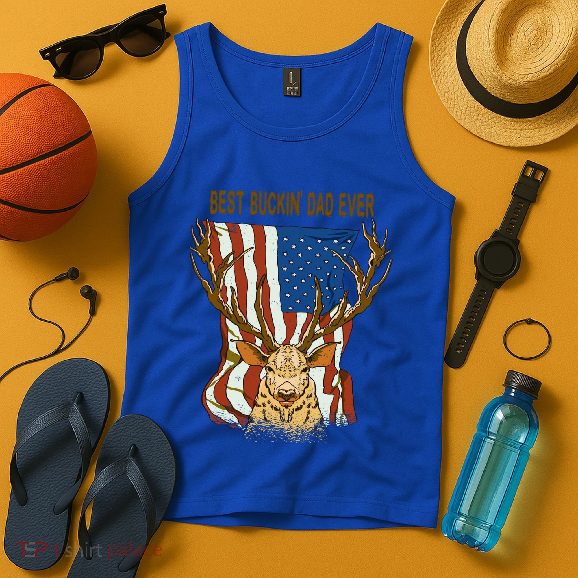 Best Buckin Dad Ever Funny Deer Father’S Day Hunting Dad Gift Tank Top