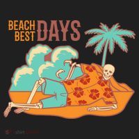 Best Beach Days Skeleton Summer Vibe Women's Sweatshirt thumb 2
