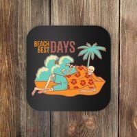 Best Beach Days Skeleton Summer Vibe Coaster thumb 0