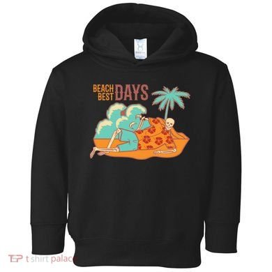 Best Beach Days Skeleton Summer Vibe Toddler Hoodie