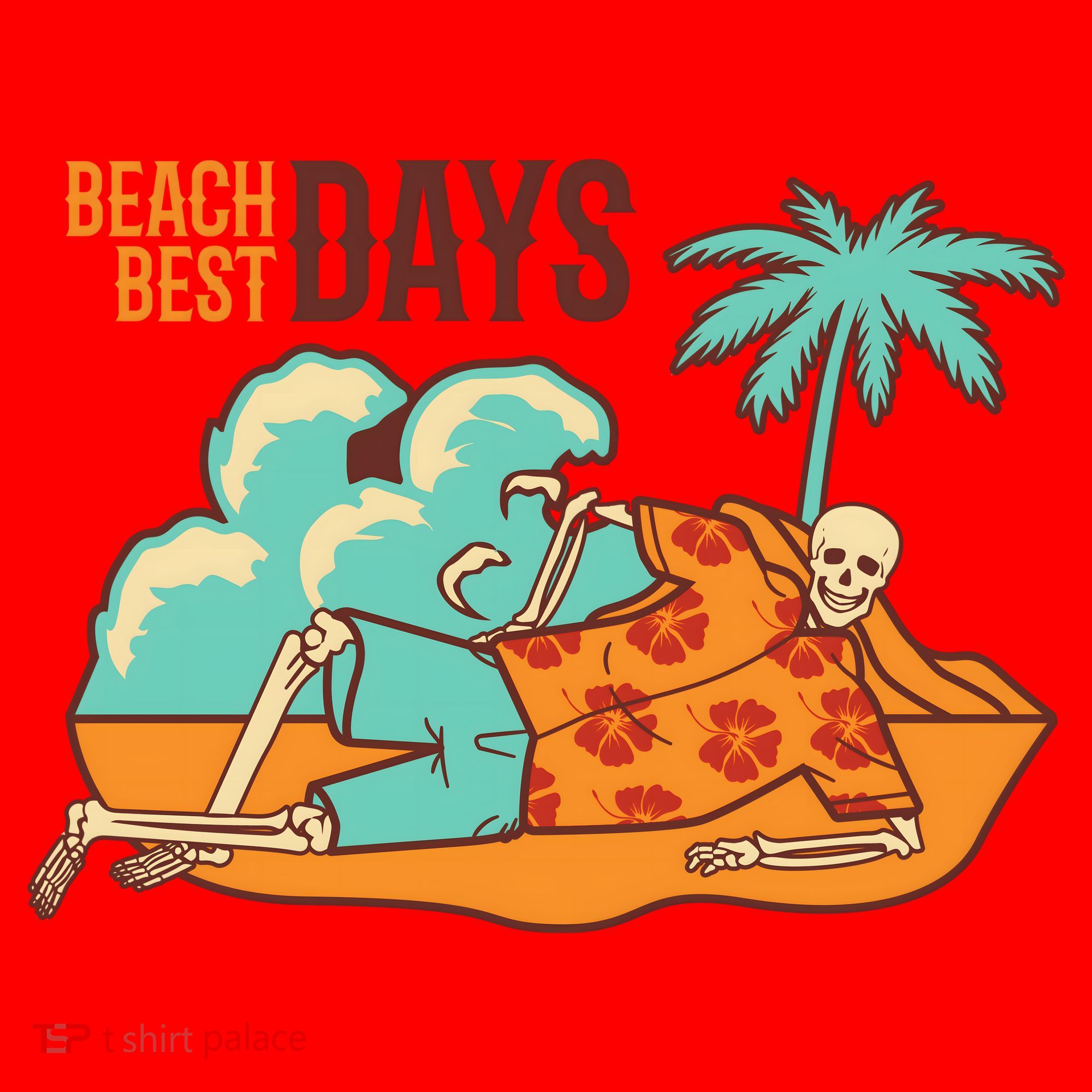 Best Beach Days Skeleton Summer Vibe Santa Hat