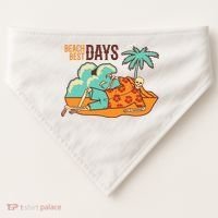 Best Beach Days Skeleton Summer Vibe USA-Made Doggie Bandana thumb 0