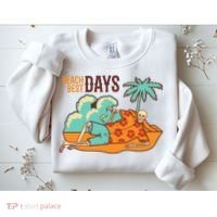 Best Beach Days Skeleton Summer Vibe Sweatshirt thumb 2