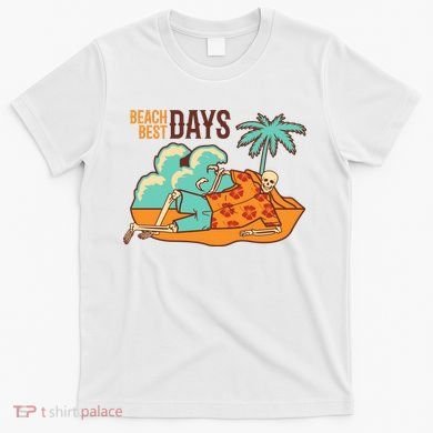 Best Beach Days Skeleton Summer Vibe T-Shirt
