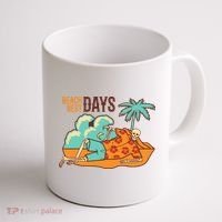 Best Beach Days Skeleton Summer Vibe Coffee Mug thumb 1