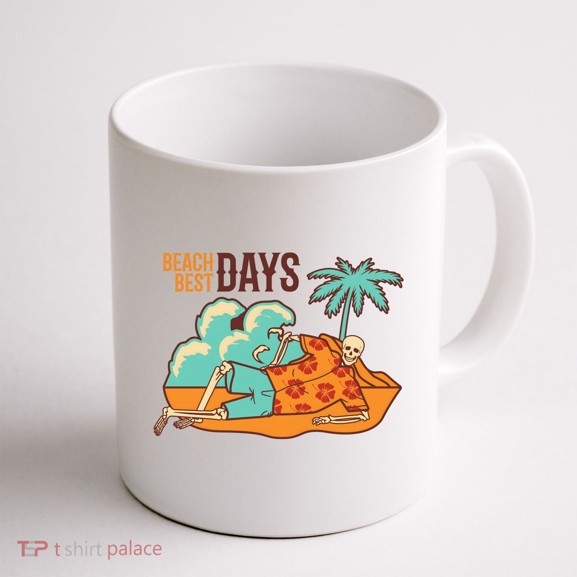 Best Beach Days Skeleton Summer Vibe Coffee Mug