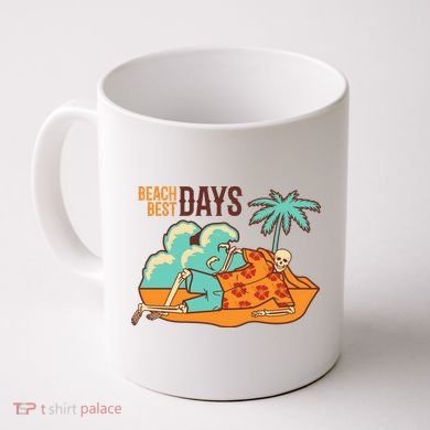 Best Beach Days Skeleton Summer Vibe Coffee Mug