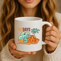 Best Beach Days Skeleton Summer Vibe Coffee Mug thumb 3
