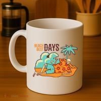 Best Beach Days Skeleton Summer Vibe Coffee Mug thumb 4