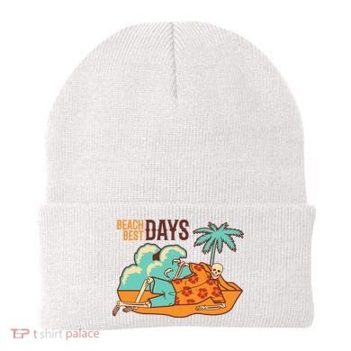 Best Beach Days Skeleton Summer Vibe Beanie