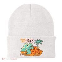 Best Beach Days Skeleton Summer Vibe Beanie thumb 0