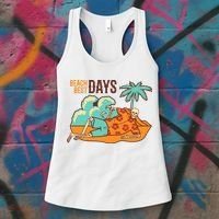 Best Beach Days Skeleton Summer Vibe Women's Tank Top thumb 3