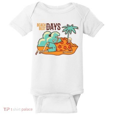 Best Beach Days Skeleton Summer Vibe Baby Bodysuit