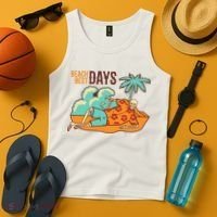 Best Beach Days Skeleton Summer Vibe Tank Top thumb 4