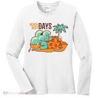 Best Beach Days Skeleton Summer Vibe Women's Long Sleeve Shirt thumb 0