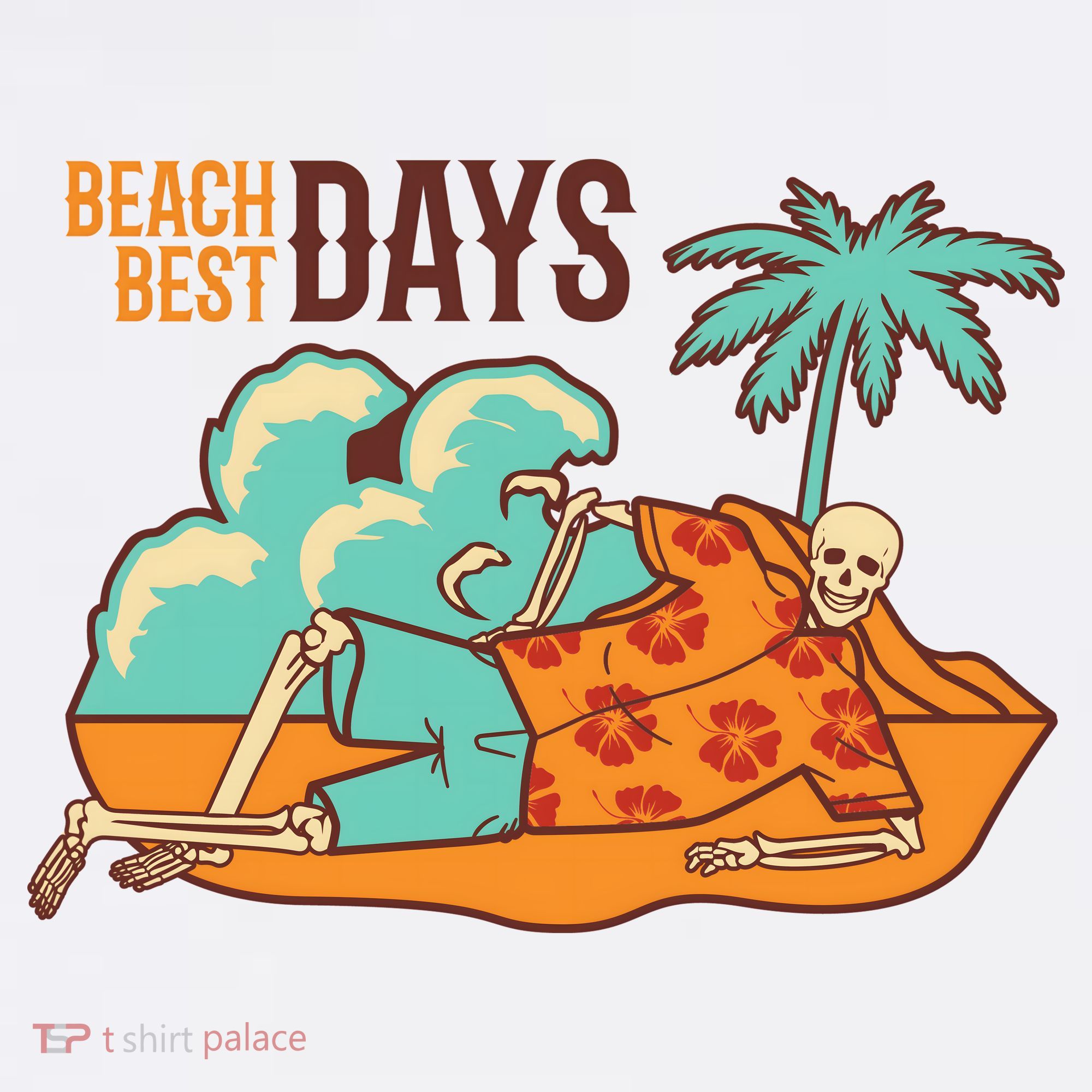 Best Beach Days Skeleton Summer Vibe Women's T-Shirt