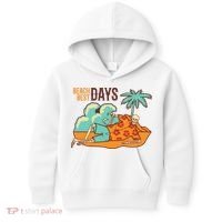 Best Beach Days Skeleton Summer Vibe Kids Hoodie thumb 0