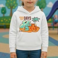 Best Beach Days Skeleton Summer Vibe Kids Hoodie thumb 3