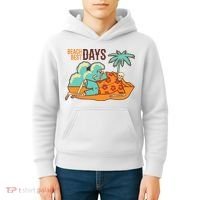 Best Beach Days Skeleton Summer Vibe Kids Hoodie thumb 4
