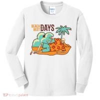Best Beach Days Skeleton Summer Vibe Kids Long Sleeve Shirt thumb 0