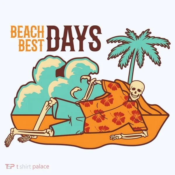 Best Beach Days Skeleton Summer Vibe Kids Long Sleeve Shirt