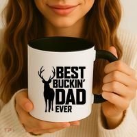 Best Buckin Dad Ever Gift Deer Hunting Father Best Dad Gift Coffee Mug thumb 3