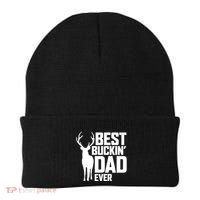 Best Buckin Dad Ever Gift Deer Hunting Father Best Dad Gift Beanie thumb 0