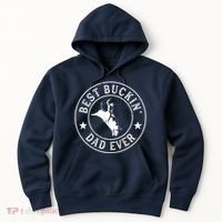 Best Buckin Dad Ever Cowboy Bull Riding Rodeo Funny Hoodie thumb 0