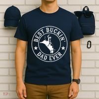Best Buckin Dad Ever Cowboy Bull Riding Rodeo Funny T-Shirt thumb 6