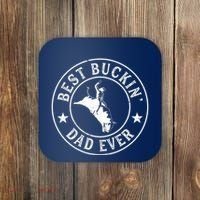 Best Buckin Dad Ever Cowboy Bull Riding Rodeo Funny Coaster thumb 0