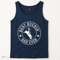 Best Buckin Dad Ever Cowboy Bull Riding Rodeo Funny Tank Top thumb 2