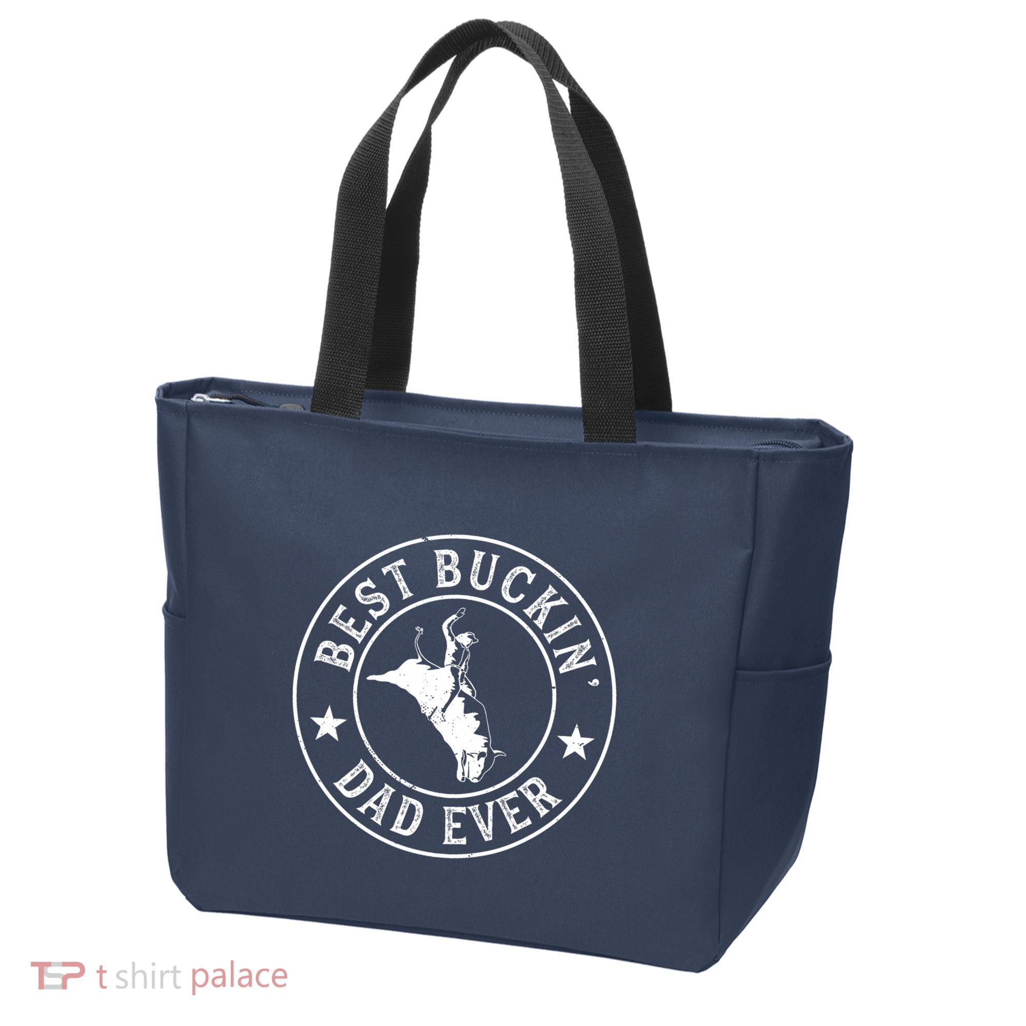 Best Buckin Dad Ever Cowboy Bull Riding Rodeo Funny Tote Bag