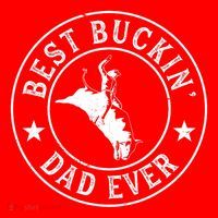 Best Buckin Dad Ever Cowboy Bull Riding Rodeo Funny Santa Hat thumb 1