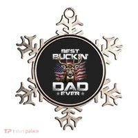 Best Buckin Dad Ever Usa Flag Deer Hunting FatherS Day Great Gift Ornament thumb 0