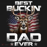 Best Buckin Dad Ever Usa Flag Deer Hunting FatherS Day Great Gift Ornament thumb 1