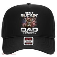 Best Buckin Dad Ever Usa Flag Deer Hunting FatherS Day Great Gift Hat thumb 0