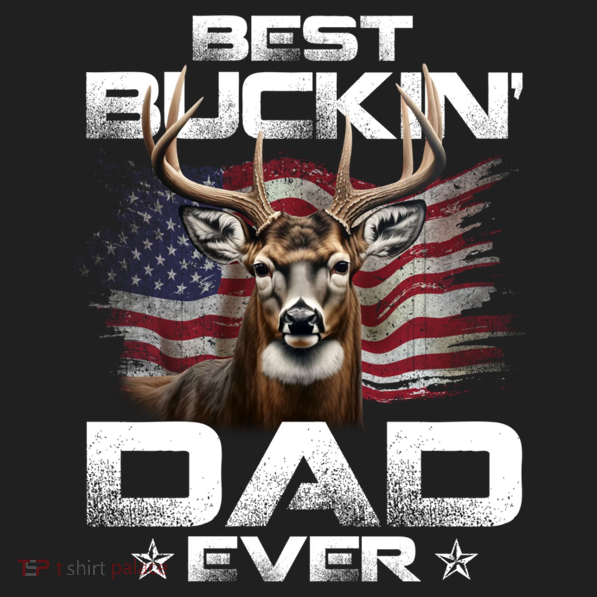 Best Buckin Dad Ever Usa Flag Deer Hunting FatherS Day Great Gift Hat