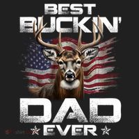 Best Buckin Dad Ever Usa Flag Deer Hunting FatherS Day Great Gift Golf Towel thumb 3